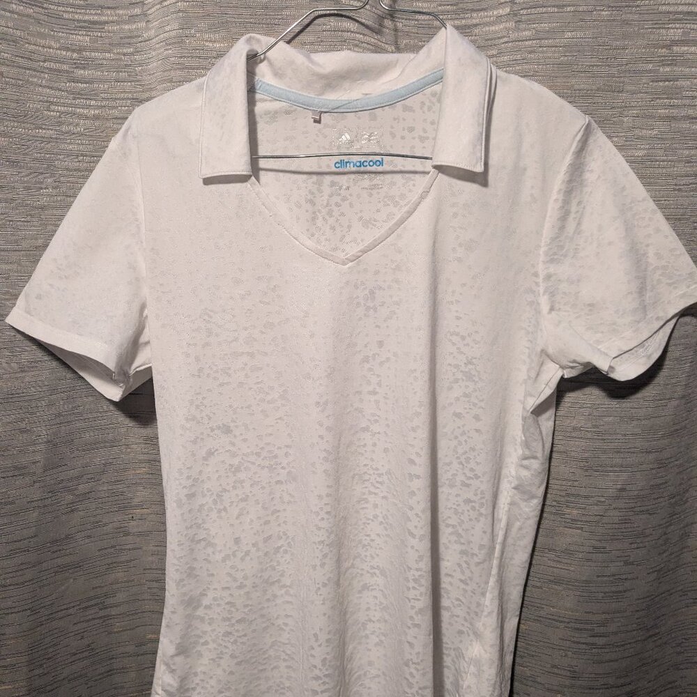 Adidas white woman's transparent pole size medium